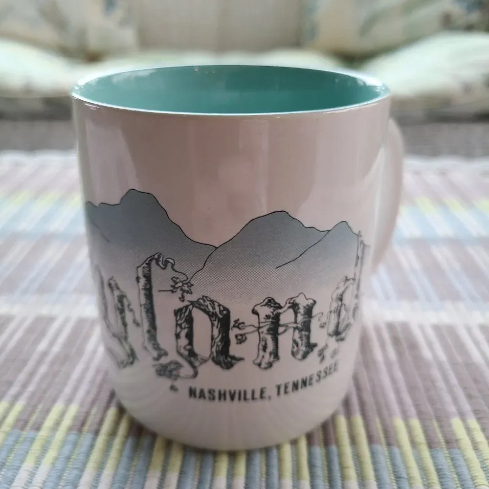 Vintage Opryland Coffee Mug Nashville, Tennessee TN Great Smoky Mountains Trees
